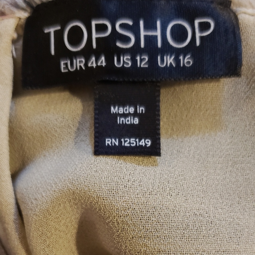 Topshop Patterned Spaghetti Strap Midi Dress - image 6